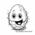 Cute Cracked Egg Coloring Pages 2