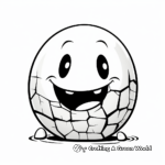 Cute Cracked Egg Coloring Pages 4