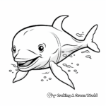 Cute Dolphin Whale Family Coloring Pages 4