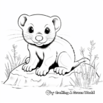 Cute Domestic Ferret Coloring Pages 3