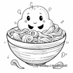 Cute Doodles of Udon Noodles Coloring Pages 3