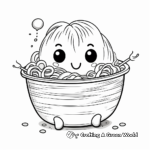 Cute Doodles of Udon Noodles Coloring Pages 4