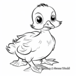 Cute Duckling Coloring Pages 1