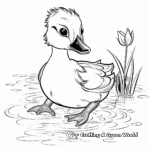 Cute Duckling Coloring Pages 3
