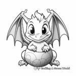 Cute Easter Dragon Egg Coloring Pages 1