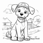 Cute Farm Dog Coloring Pages 2