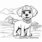 Cute Farm Dog Coloring Pages 3