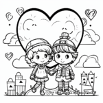 Cute February Valentine’s Day Coloring Pages 1