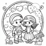 Cute February Valentine’s Day Coloring Pages 2