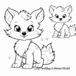 Cute Fox in Different Seasons Coloring Pages 1