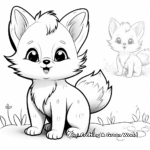 Cute Fox in Different Seasons Coloring Pages 3