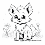 Cute Fox in Different Seasons Coloring Pages 4