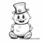 Cute Frosty the Snowman Coloring Pages for Kids 1