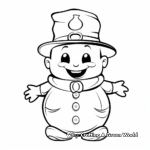 Cute Frosty the Snowman Coloring Pages for Kids 2