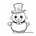 Cute Frosty the Snowman Coloring Pages for Kids 4