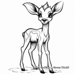 Cute Gazelle Calf Coloring Pages 1