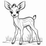 Cute Gazelle Calf Coloring Pages 2