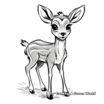 Cute Gazelle Calf Coloring Pages 3
