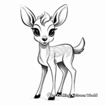 Cute Gazelle Calf Coloring Pages 4