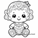 Cute Gingerbread Baby Coloring Pages 3