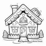 Cute Gingerbread House Coloring Pages 2