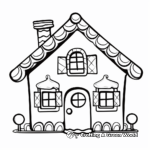Cute Gingerbread House Coloring Pages 3
