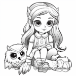 Cute Girl Owl Coloring Pages 2