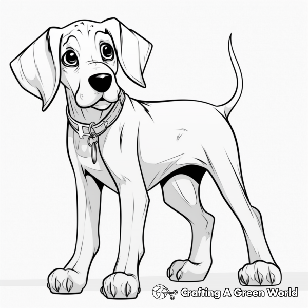 Great Dane Coloring Pages - Free &amp; Printable!