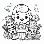 Cute Halloween Candy Trick or Treat Coloring Pages 2