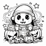 Cute Halloween Candy Trick or Treat Coloring Pages 3
