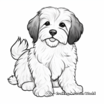 Cute Havanese Puppy Coloring Pages 2
