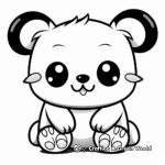 Cute Kawaii Panda Coloring Pages 3