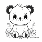 Cute Kawaii Panda Coloring Pages 4