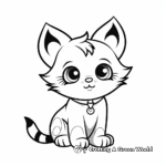 Cute Kitten Coloring Pages 1