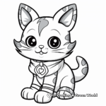 Cute Kitten in a Stocking Coloring Pages 1