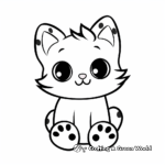 Cute Kitten Paw Print Coloring Pages 3