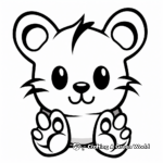 Cute Kitten Paw Print Coloring Pages 4