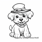 Cute Leprechaun Puppy Coloring Pages 1