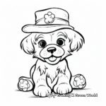 Cute Leprechaun Puppy Coloring Pages 3
