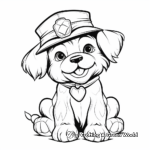 Cute Leprechaun Puppy Coloring Pages 4