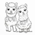 Cute Llamacorn Friends Coloring Pages for Kids 1