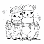 Cute Llamacorn Friends Coloring Pages for Kids 2