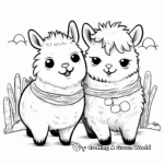 Cute Llamacorn Friends Coloring Pages for Kids 3