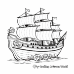 Cute Mayflower Ship Coloring Sheets 4