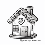 Cute Mini Gingerbread House Coloring Pages 1