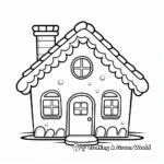 Cute Mini Gingerbread House Coloring Pages 2