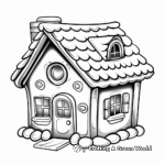 Cute Mini Gingerbread House Coloring Pages 3