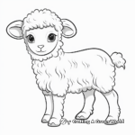 Cute Newborn Lamb Coloring Pages 1