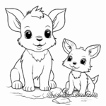 Cute Piglet and Friends Coloring Pages 1