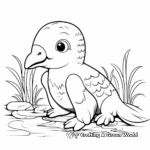 Cute Platypus with Australian Animals Coloring Pages 2